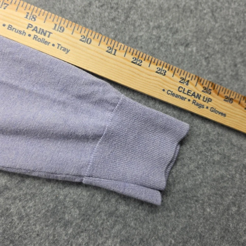 Banana Republic Luxury Blend Silk Cotton Cashmere V-Neck Sweater Purple Mens M